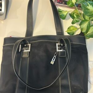 Swiss Gear Black Laptop Leather Tote